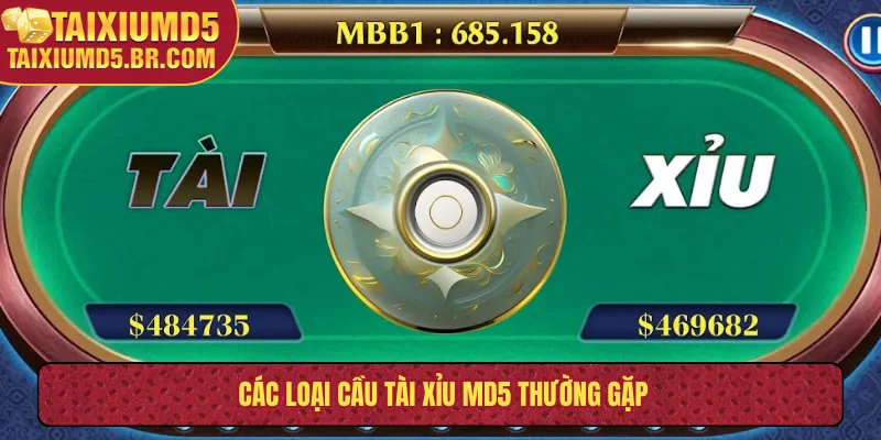 Các loại cầu tài xỉu MD5 thường gặp