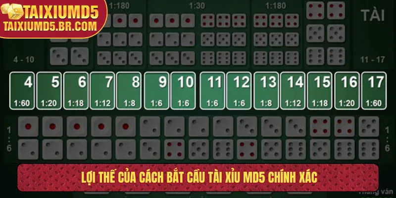 Lợi thế của cách bắt cầu tài xỉu MD5 chính xác