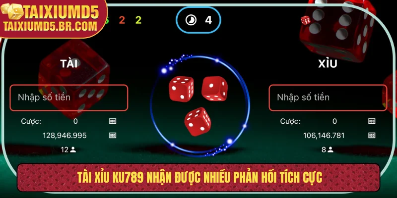 Tài xỉu KU789 nhận được nhiều phản hồi tích cực